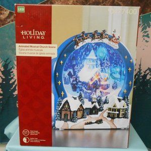 Holiday Living Animated Musical Church Scene Light Up Christmas New